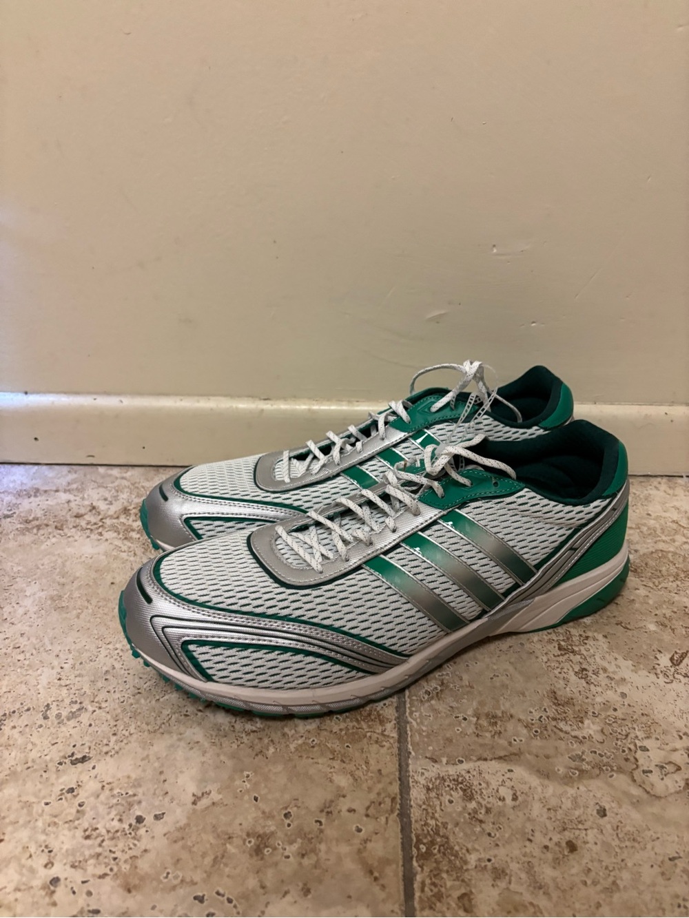 adidas Adizero Adios OG Court Green White Running Shoes JP7543 Men’s Size 14